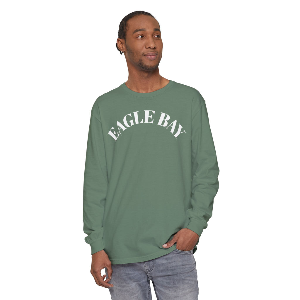 Eagle Bay Long Sleeve Tee — Classic Arch Logo Cotton Shirt