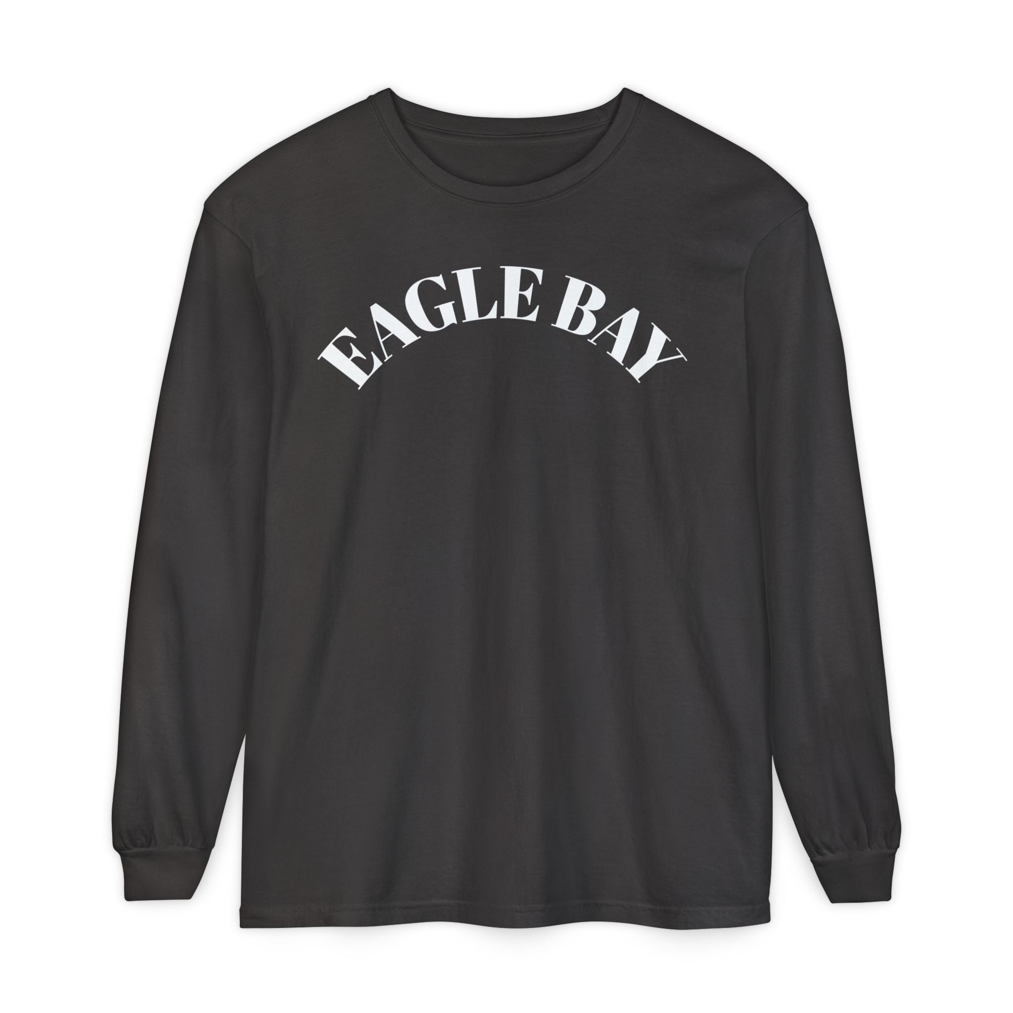 Eagle Bay Long Sleeve Tee — Classic Arch Logo Cotton Shirt