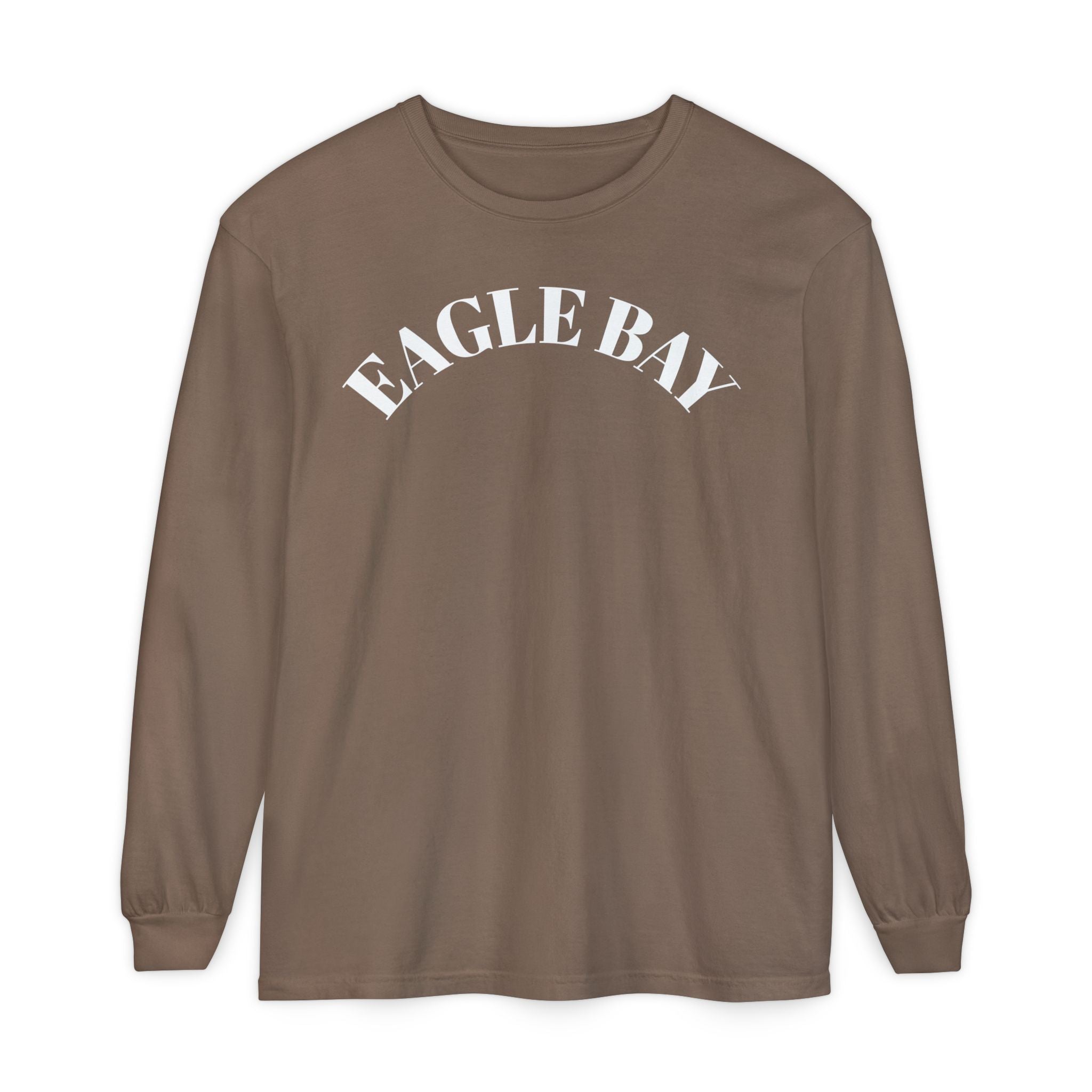 Eagle Bay Long Sleeve Tee — Classic Arch Logo Cotton Shirt